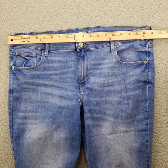 Old Navy Jeans Womens 16 Blue Denim Medium Wash Rockstar Super Skinny - Picture 10 of 14